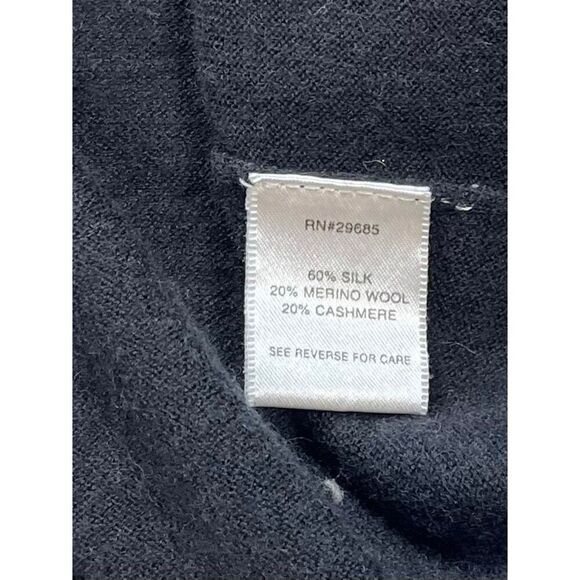 Pendleton Vintage 2000's Silk Wool Cashmere Blend Cardigan Navy Women Size Large - Picture 4 of 10